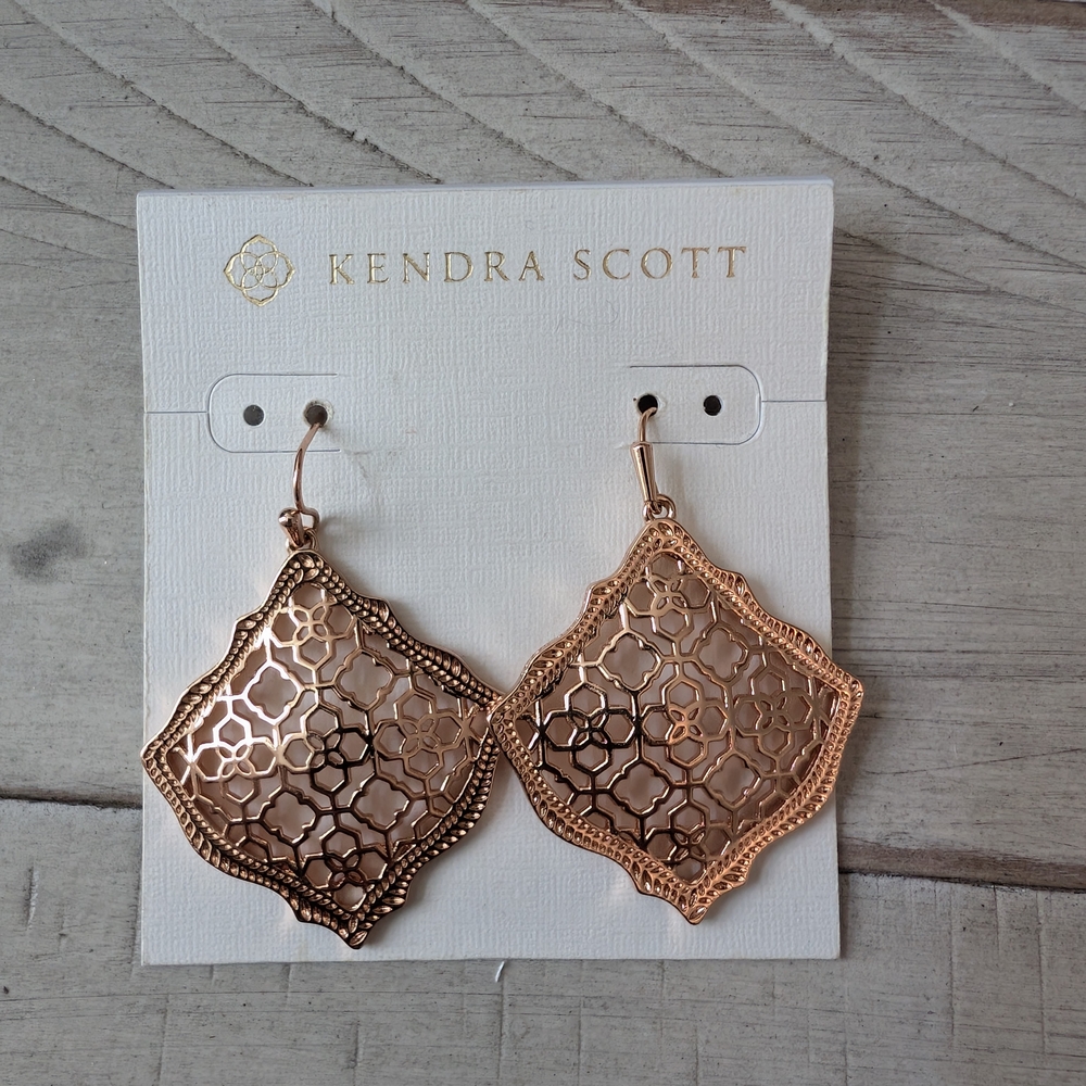 Kendra Scott Kirsten Rose Gold Filigree Earrings